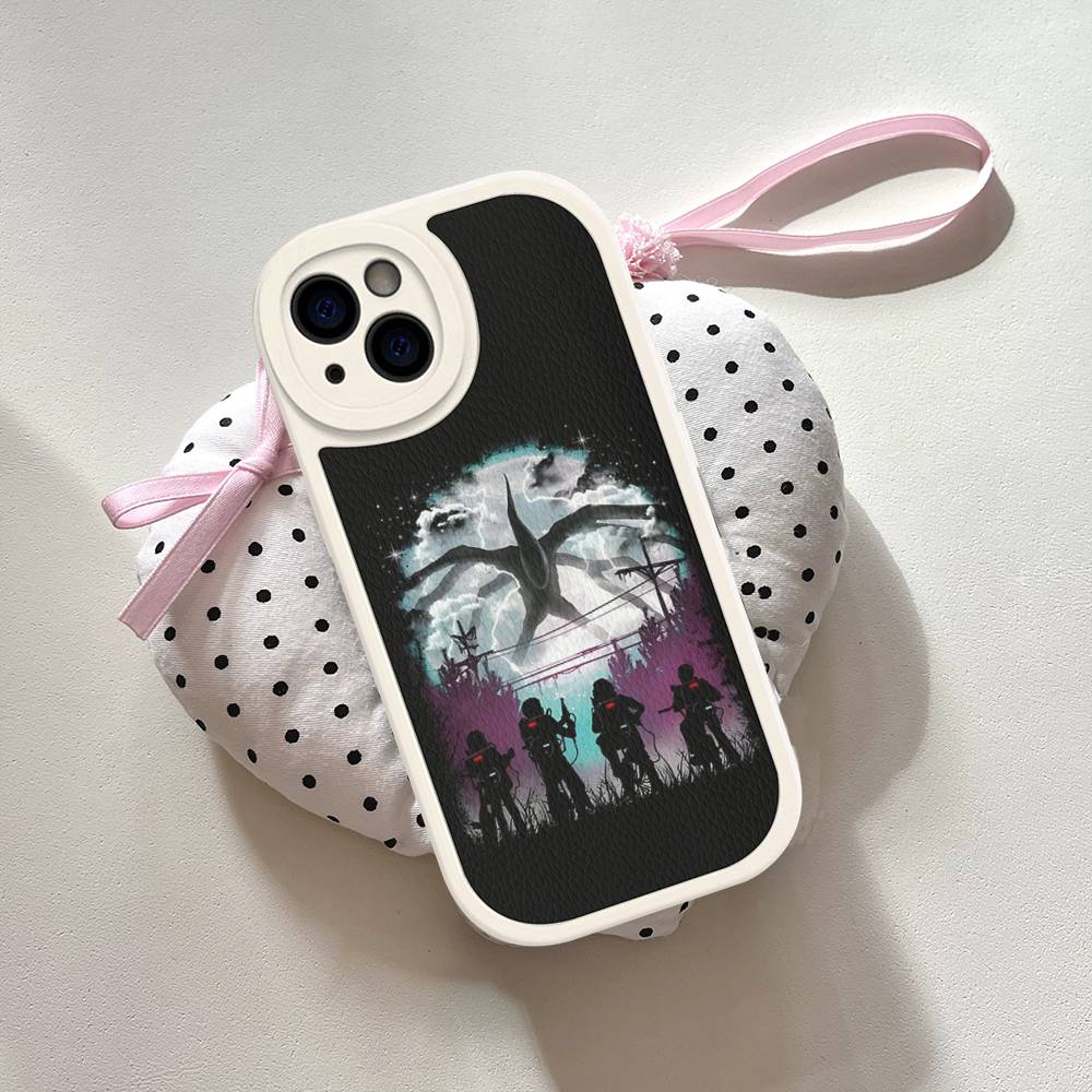 Hot S-Stranger T-Things Leather Phone Case For IPhone 15 14 13 Pro Max 12 11 16 Plus Phone Cover