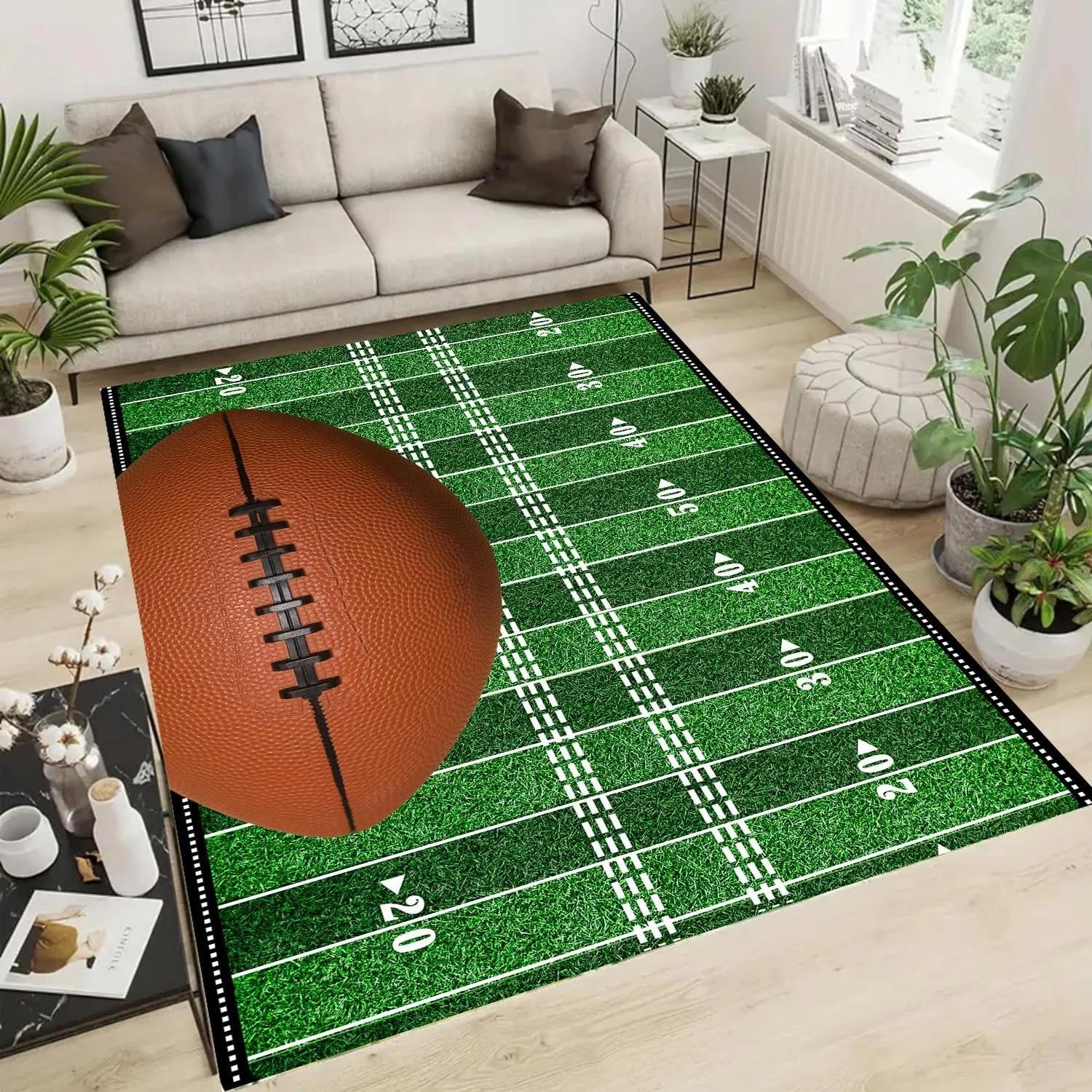 

Baseball Field Rug Kids Play Mat Green Sports Theme Floor Covering for Children s Room Nursery Bedroom Decor Athletic Design 40x60cm