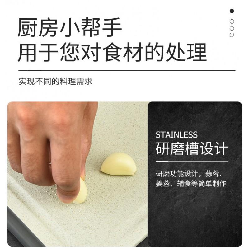 Stainless Steel Cutting Board Kitchen Use Double-Sided Food Prep Chopping With Non-Slip Base
