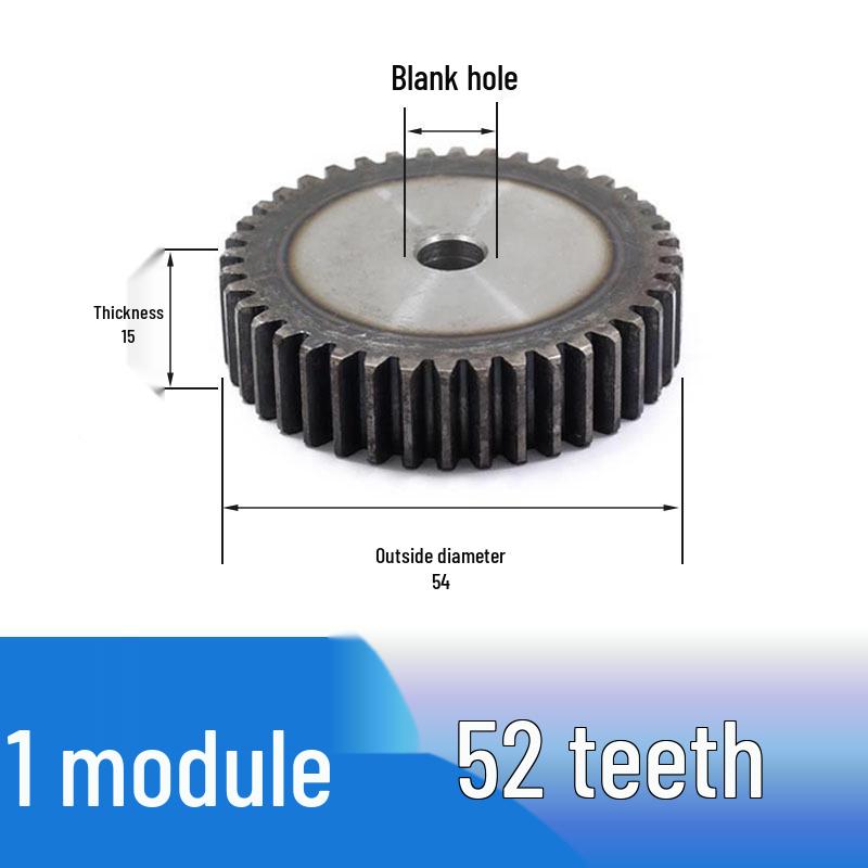 Custom 1 Module Spur Gear, Thickness 15mm, 15-25 Teeth, Non-Standard, National Standard 45 Steel, Ideal for DIY Projects.