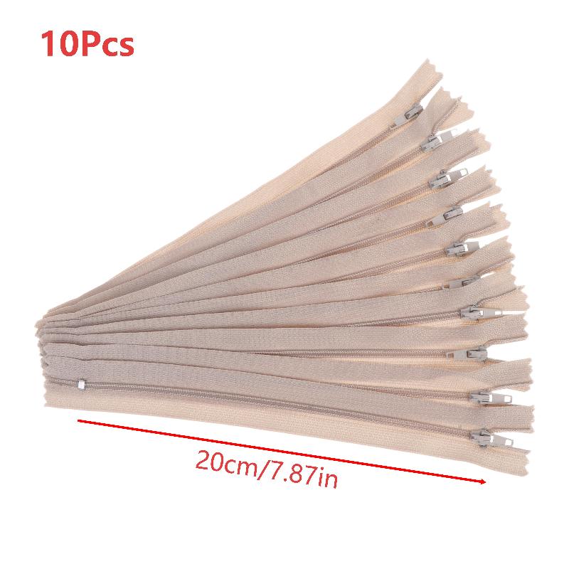 10Pcs Nylon Zippers Rust-proof Slider for Pants Garment Sewing DIY Clothing Repair Household Tailoring Craft Projects