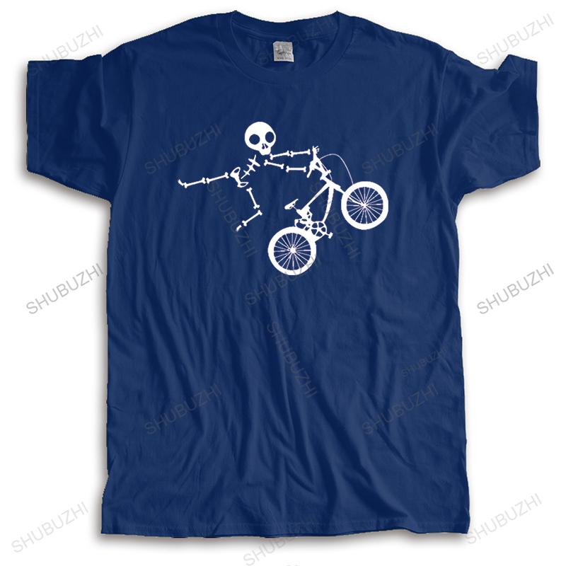 Latest Skeleton Alien BMX Cycle Bike New Tee-Shirts Custom Short Sleeve T-Shirt Funny Fall O Neck Pure Cotton T Shirt for Men