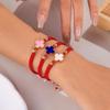 Fashion Lucky Four-Leaf Clover Braided Bracelet Women Ins Style Niche Hundred With Pull-Out Adjustable Four-Leaf Flower Hand Rope