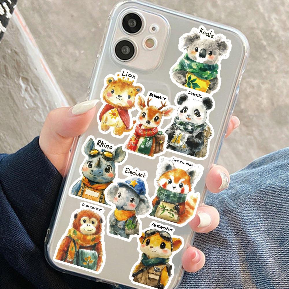 50pcs Set Cute Fantastic Animal Graffiti Stickers Aesthetic Artwork for Fridge Laptop Phone Diary Stationery Kids Creative Toy