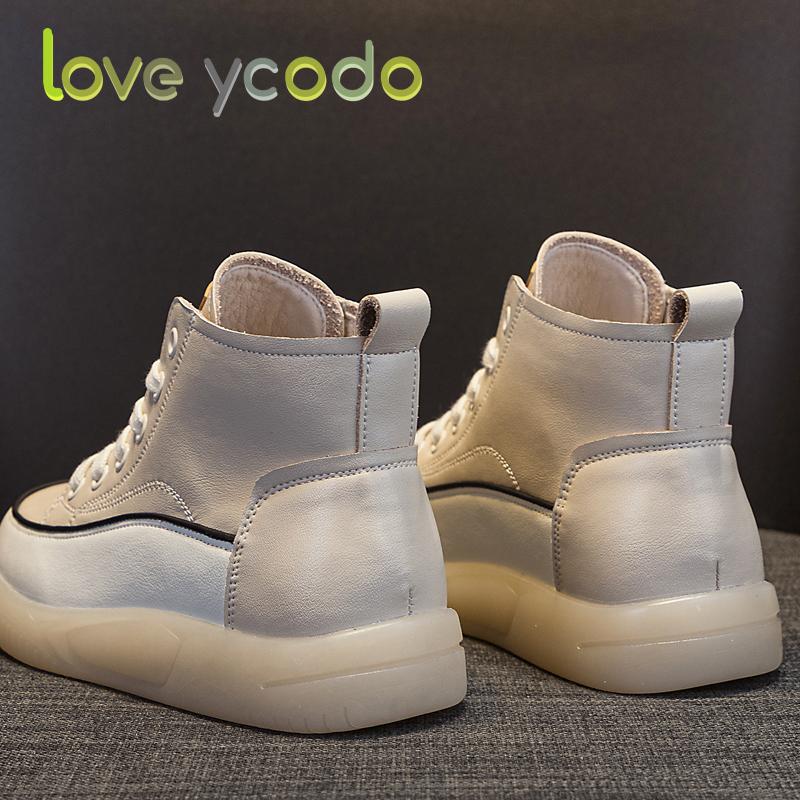 Femei și fete Studenți de primăvară și toamnă, din piele naturală, comode, casual, plate, de dimensiuni mari