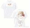 Stylish Black Anime Girl Double-Sided Print Casual Cotton Short-Sleeve Comfort Fahion T-Shirt
