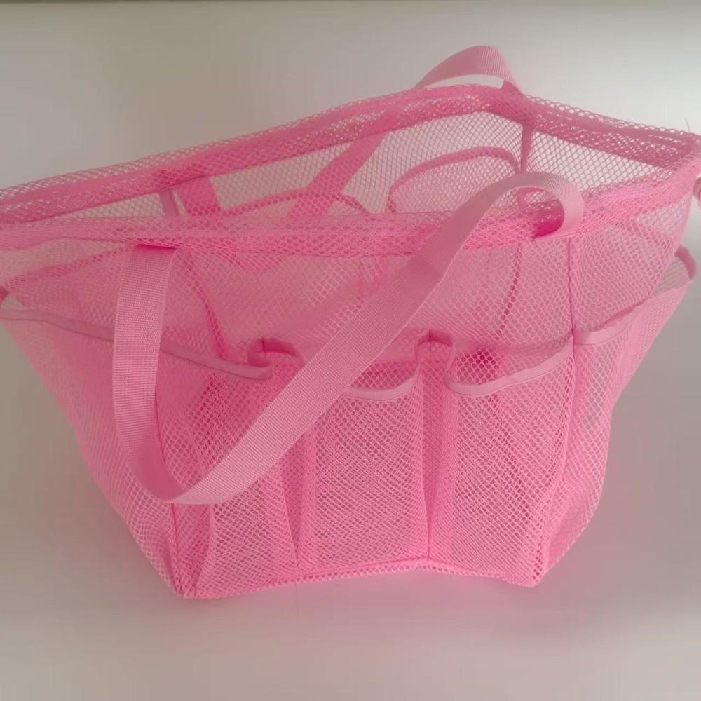 Portable Travel Toiletry Bag Bathroom Organizer Drawstring Bag Mesh Shower Bag  Swimming