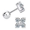 2025 Trendy Four Clover Moissanite Stud Earrings 925 Sterling Silver Flower Piercing Ear Jewelry for Women 3mm Lab Diamond Gifts
