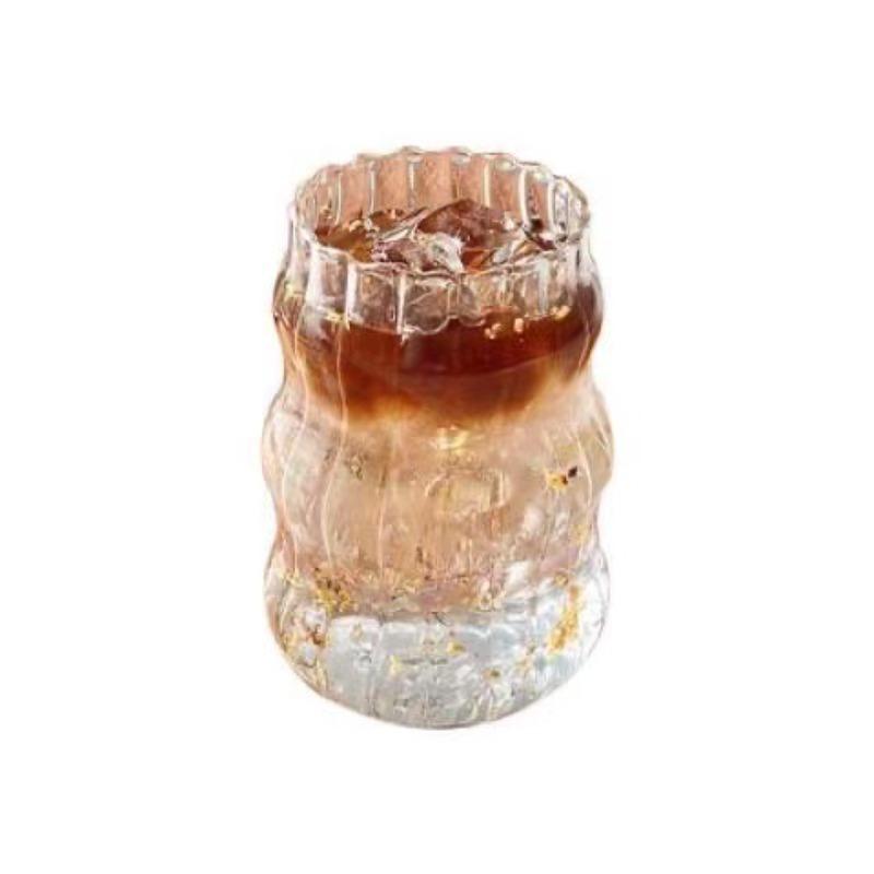 High Borosilicate Transparent Glass Internet Celebrity Glass Single Layer Breakfast Cup Household Multi Capacity Juice Drink Milk Cup
