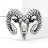 1Pc Vintage Metal Goat Head Brooch Classic Design Unisex Animal Lapel Pin for Holiday Wear Souvenir Gift Accessory