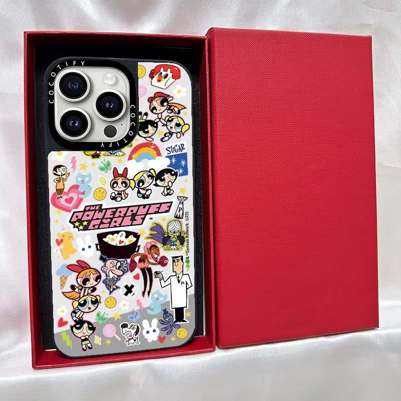 Custodia per telefono cellulare Powerpuff Girls per Apple 16promax Carina per IPhone15 Anti-caduta 14pro