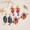 European and American trends, personalized niche design, acrylic marine animal earrings, casual fashion vacation earrings