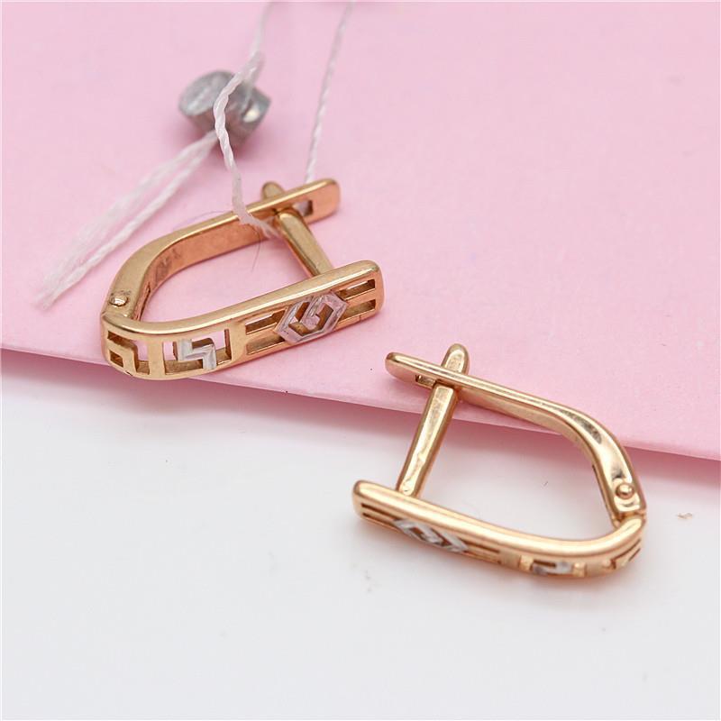 Фиолетовые Золотые Модные Полые Серьги Фиолетовые Золотые Классические Серьги-Гвоздики Женские С Покрытием Розовым Золотом