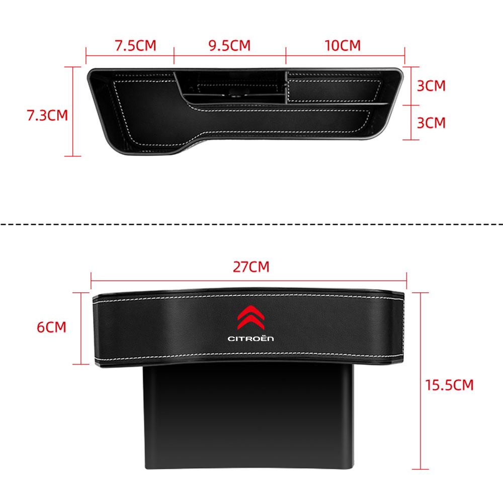 2 Stück Auto Sitzspalt Aufbewahrungsbox Leder Spalt Füller Hülle Für Citroen C1 C3 C4 Grand Picasso C4L C5 C6 C8 VTS Aircross C5x7