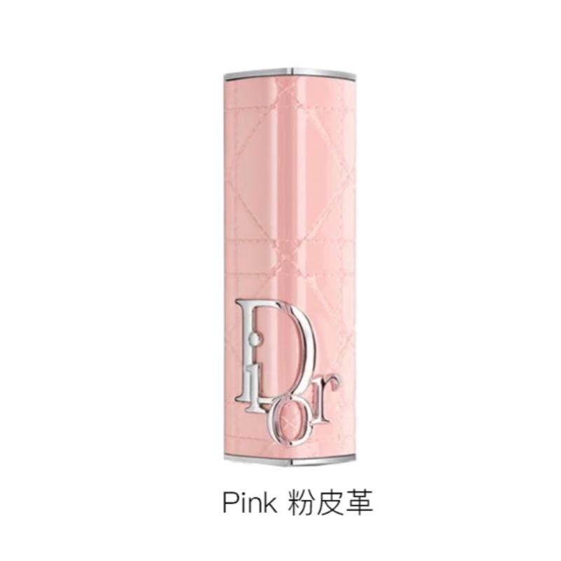 Dior Fashion Clarinet Lipstick Shell Elegant Without Lipstick Paste Lipstick Case-pink Leather Pink