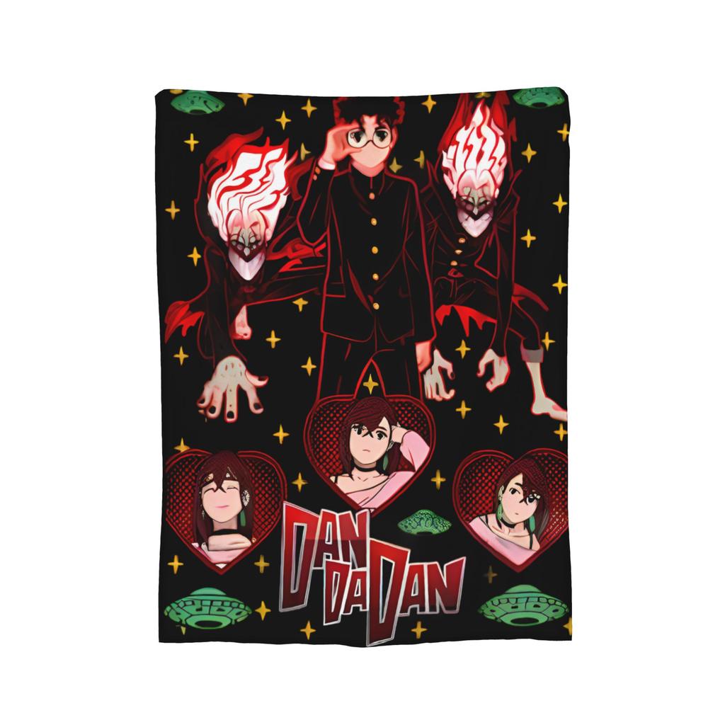 Anime Okarun Dandadan Flannel Blanket Awesome Throw Blankets for Sofa Bedding Lounge 125*100cm Quilt,