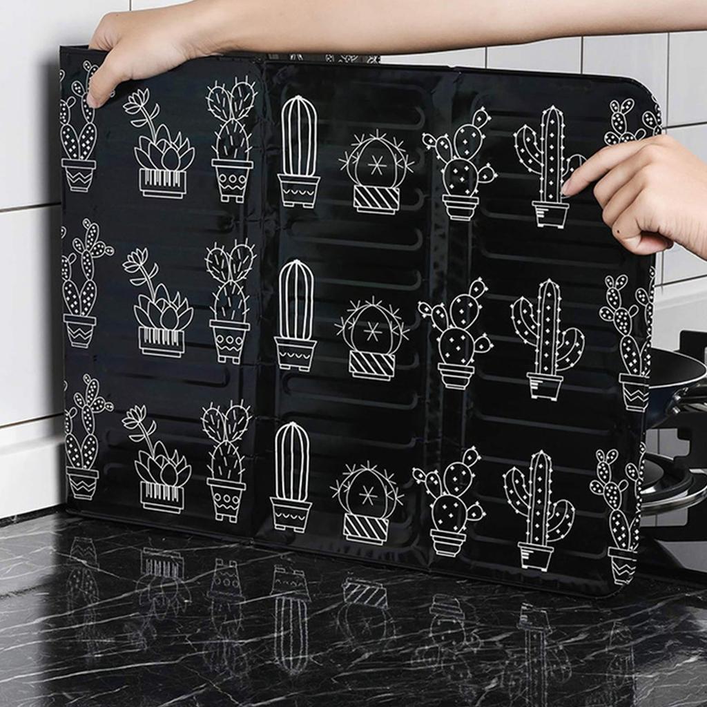 Gas Stove Splatter Guard Multipurpose Foldable High Temperature Resistance Aluminum Foil Oil Splash