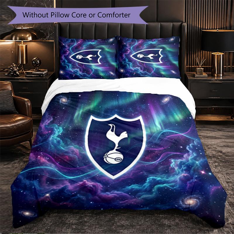 Set Biancheria da Letto Tottenham Hotspur Modello 3 Pezzi Copripiumino Morbido in Microfibra con Federe per Camera da Letto