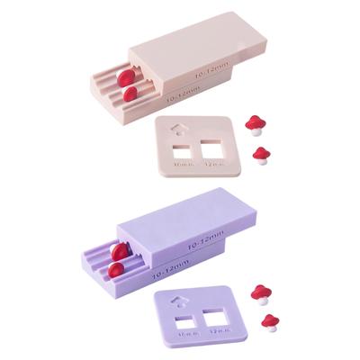 Mushroom Clay Drop Bead Maker Mold with 2 Sizes Clay Beads Maker Tool Plastic Texture Suitable for Jewelry Accessories