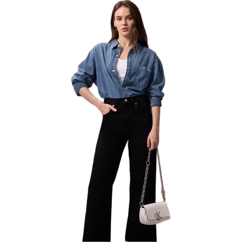 Calvin Klein Logo Turn-Lock Flap Shoulder Crossbody Bag One Size