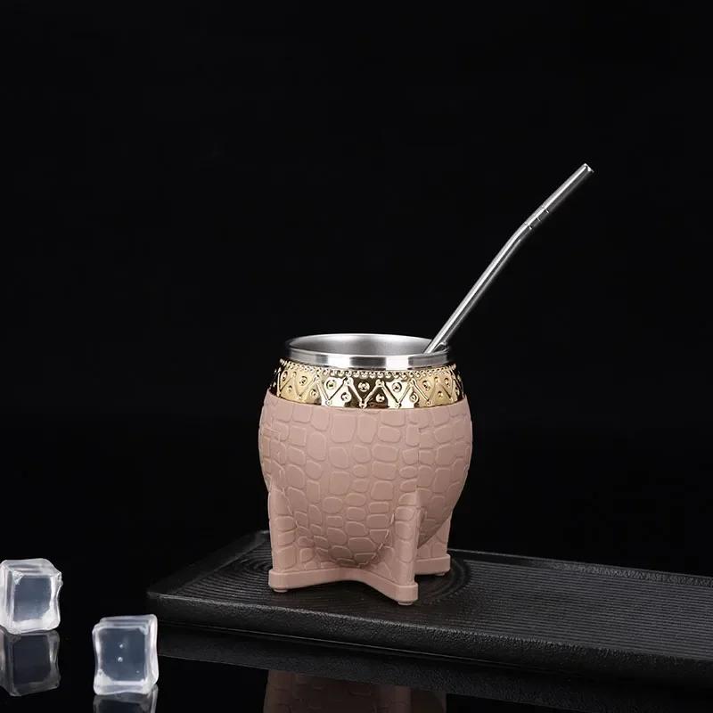 1PC Tazas Tazas Para Café Stainless Steel Double Wall Cup 200ml Insulated Tumbler Yerba Mate Tea Coffee Beer Drinking Mug Double