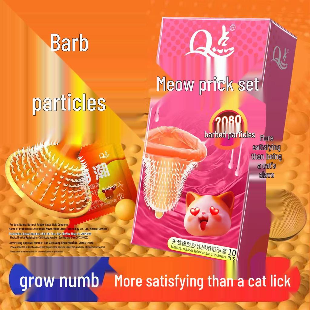 Q Point Ultra-Thin Stimulating Condoms with Clitoral Wolf Tooth Texture - Long-Lasting Safety for Couples.