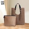 Stylish Large-capacity Tote Bag, Handwoven Bag, Windmill Knot Mother and Child Handbag, Casual Shoulder Underarm Bag.