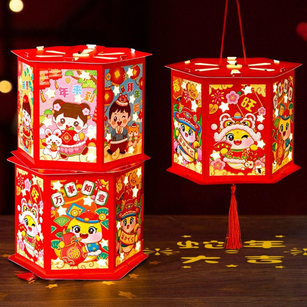 Chinese Style New Year Luminous Lantern Cartoon Celebration Lantern  Home New Year Gift