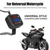 24V 12V Motorcycle Thermometer Voltage Meter Instrument Cluster Temperature Tester Gauge USB Chargers 3.0 Motorbike Accessories