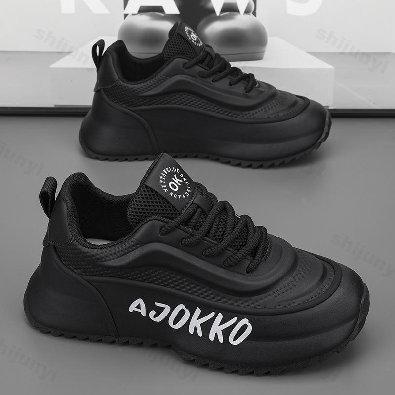 

Мода Мужская Мода Тренд Дизайн с Цветными Блоками Повседневная Толстая Подошва Спортивная Обувь Низкий Верх Дышащая Удобная Нескользящая Массивная Обувь 44 чёрный