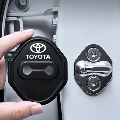 4Pcs 2 Style Car Silicone Door Lock Cover Protect Buckle Cover Car Stickers For Corolla Auris Prius Yaris Highlander TRD