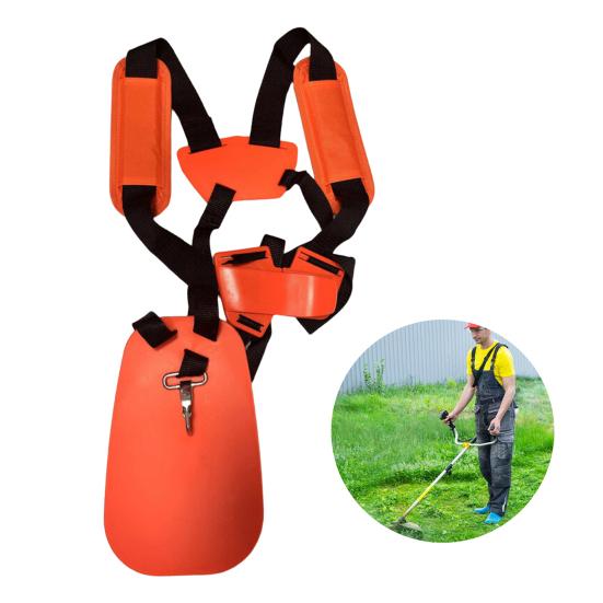 Universal Trimmer Harness Adjustable Strimmer Harness Padded Double Shoulder Straps with Belt for Brush Cutters Garden Grass Trimmer