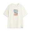 T Shirts Men's Ecru Crew Neck Moderate Straight Fit AFDV569-1