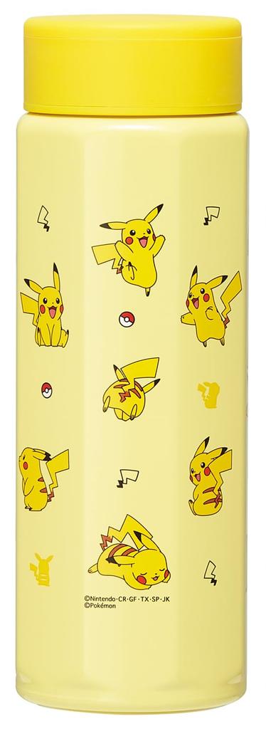 Skater Stainless Steel Mug Easy to Octagonal Insulated for Hot and Cold Pikachu for Bottle, 500ml, Hold, Shape, Drinks, Pokémon Design, Boys, STO5-A