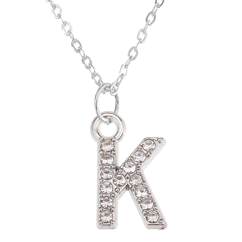 Mode Glanzende A-Z Letter Hanger Bedel Ketting 26 Initialen Alfabet Naam Sleutelbeen Ketting Feest Valentijnsdag Sieraden Cadeau