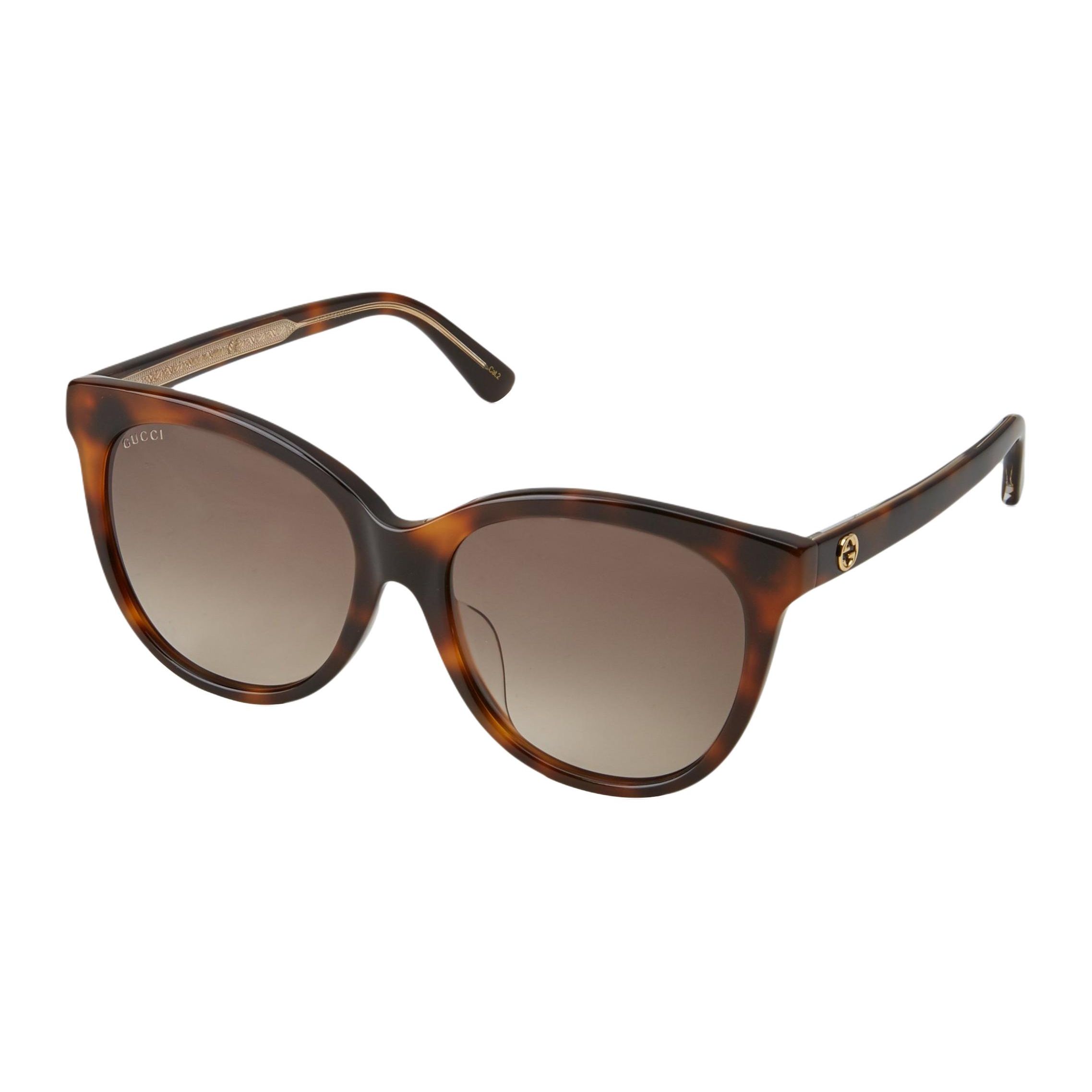 Gucci Cat Eye Sunglasses With Decorative Temples Women sunglasses Tortoise GG0081SK Dust Bag+Eyeglass Case (Random Color)