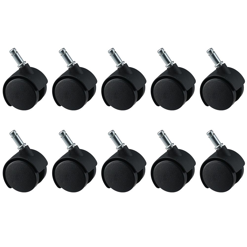 Portable Nylon Insert Rod 360 Degree Universal Caster Iron PP 1.5 Inch Swivel Casters Black Silver Furniture Pulley Worker