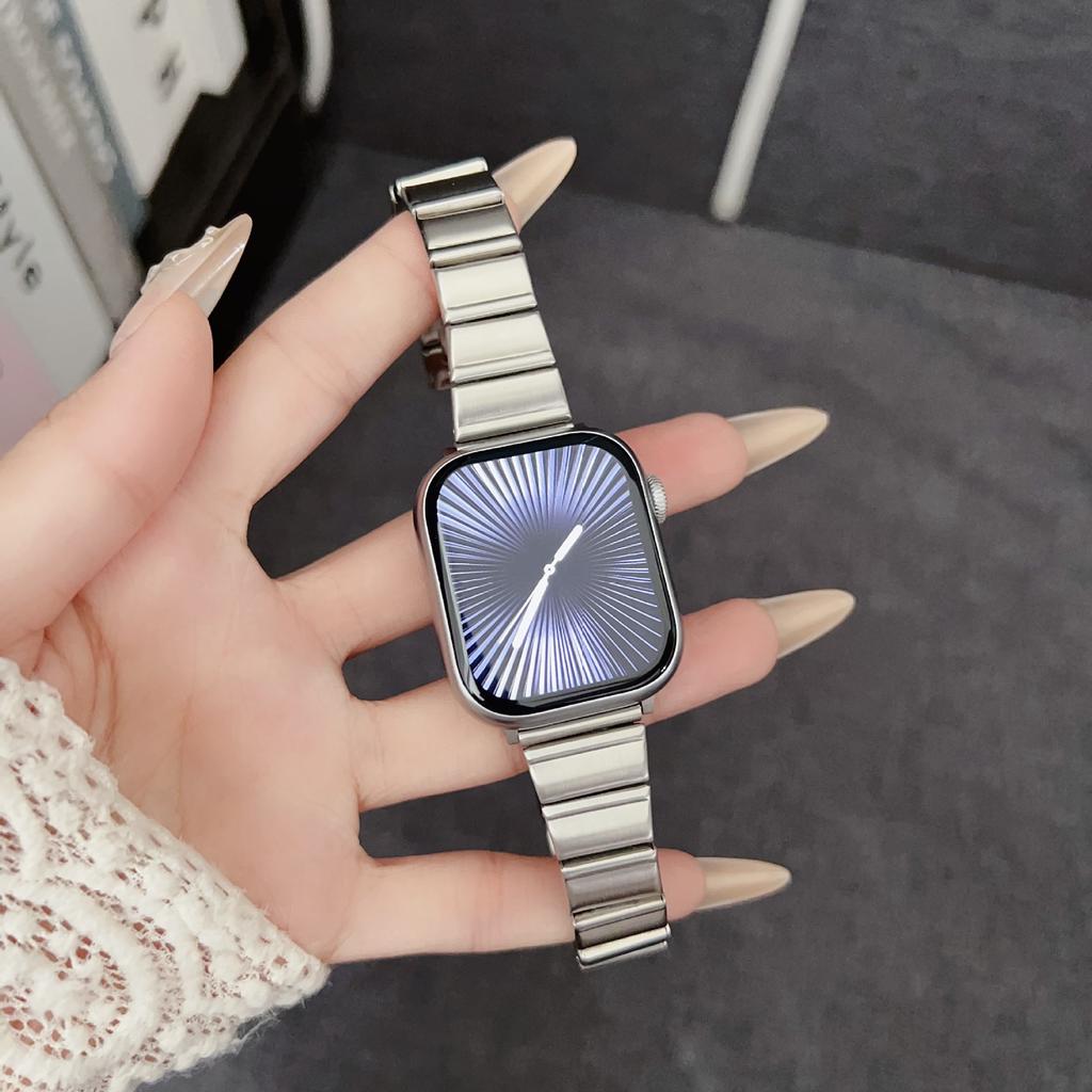 For Applewatchs10 Apple Watch with iWatch98765 Generation SE Small Waist Metal Silver Gold