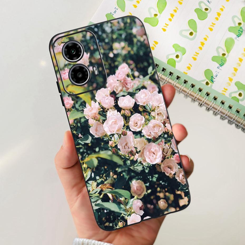 Phone Case For Motorola Moto G24 G34 2024 Cute Love Pattern Soft Silicon Back Cover For MOTO G24 G34 4G 5G