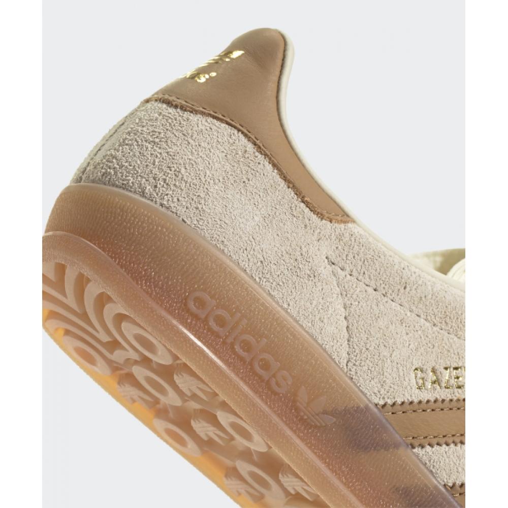Adidas Gazelle Indoor   Wonder White Brown Jr2726