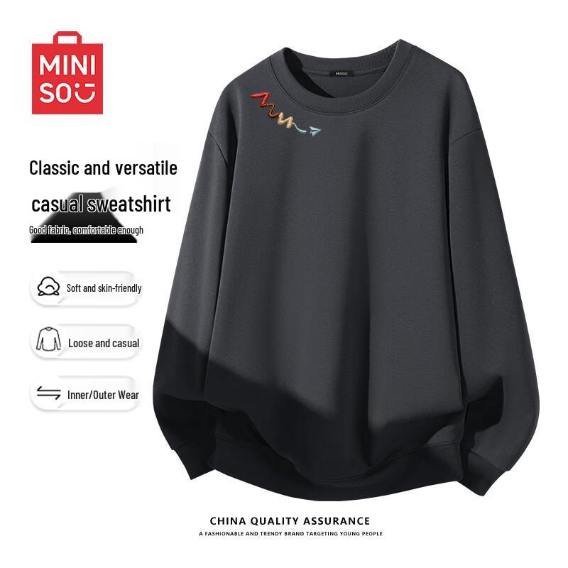 MINISO Casual Crewneck Sweatshirt for Men