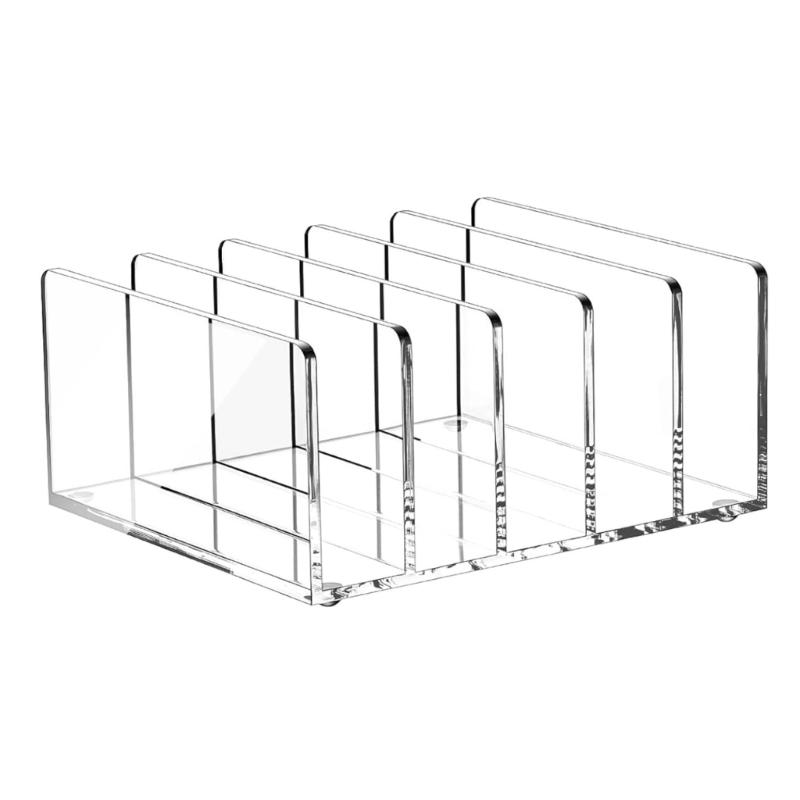 Acrylic File Folder Holders Magazine Rack Book Storage Shelf Document Organizers for Office School Home 1