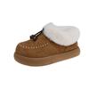 New fashionable versatile fluffy snow women's shoes winter platform plush thermal bag and confinement cotton shoes women