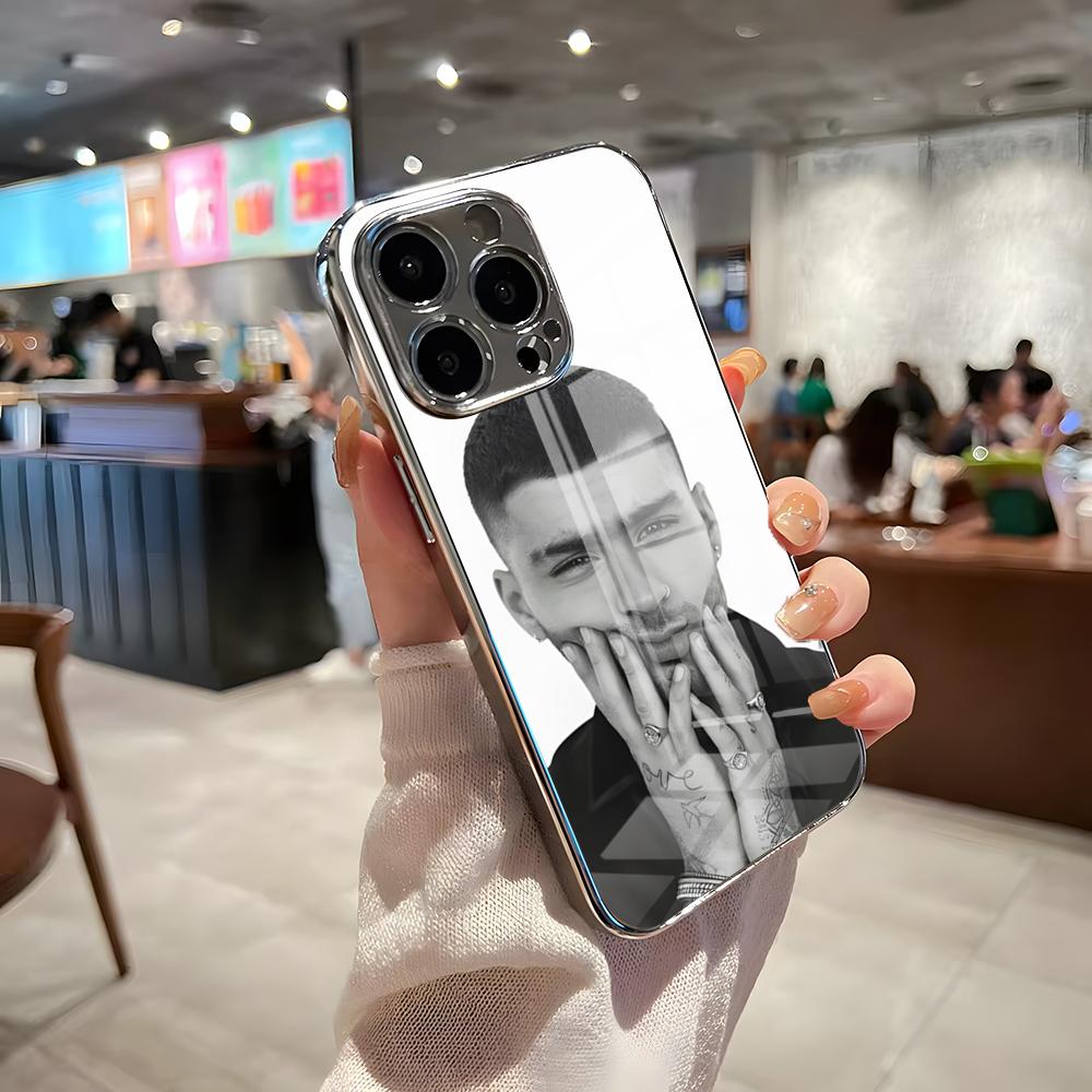 Singer Z-Zayn Malik Phone Case For IPhone 17 Pro Max 15 Pro 16 14 Plus 12 13 Mini 11 Pro Shockproof Electroplated Glass Cover