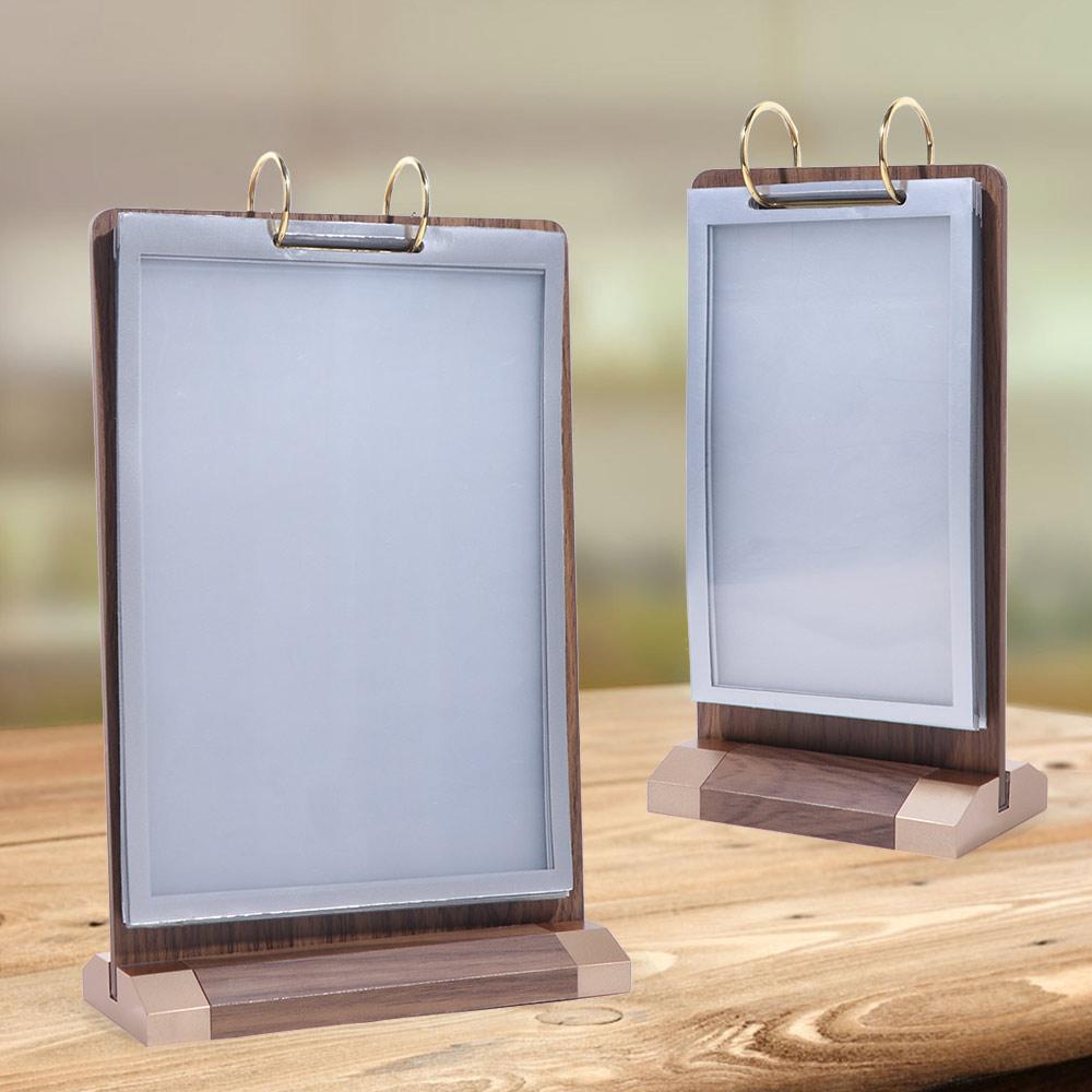 

Multi page Ads Display Stand Loose leaf Sign Holder Display Stand Menu Card Holder Desktop Binder A6