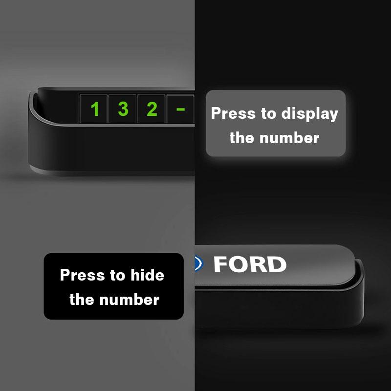 Car Styling Temporary Parking Card Phone Number Card Plate Telephone Number For Ford Focus Mondeo Kuga Fiesta MK7 Escort Explorer Edge 2 4 MK2