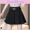 Classic Black High Waist Pleated Mini Skirt With Zipper For Office And Casual Wear