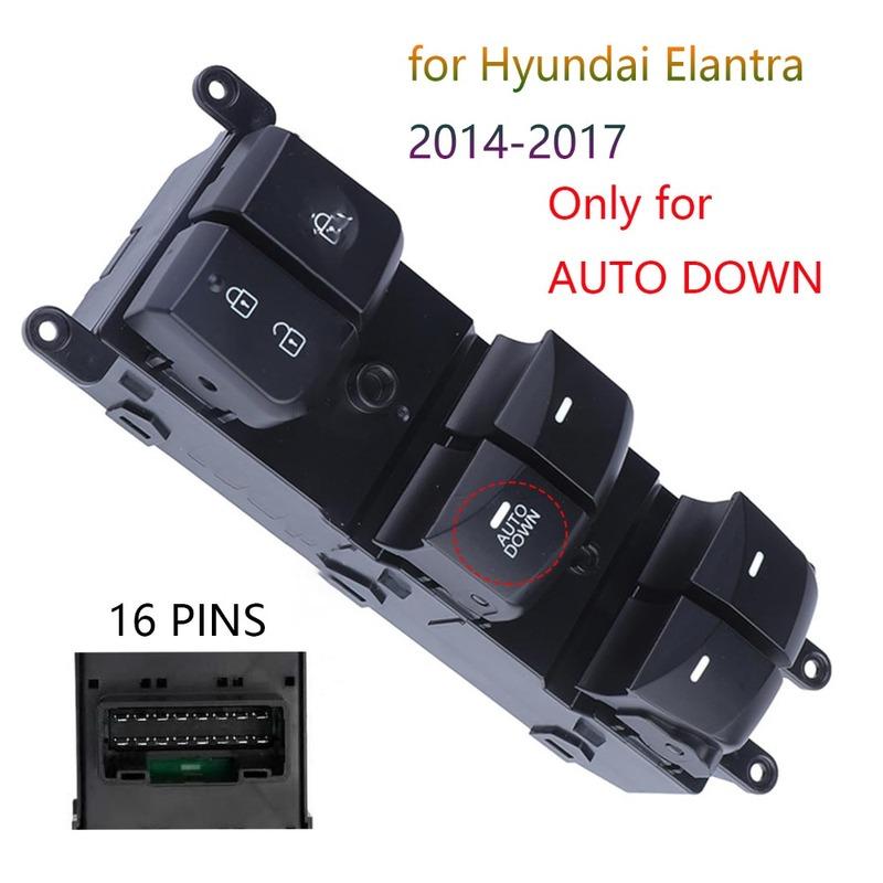 

Car Accessories for Hyundai Elantra I30 2014 2015 2016 2017 Front Left LHD Electric Power Window Control Switch Button AUTO DOWN