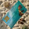 Cartoon Chicken Joe Funny Towel Soft Lightweight Anti-Sand Large Beach Towel Quick-Drying Bath Sports Family