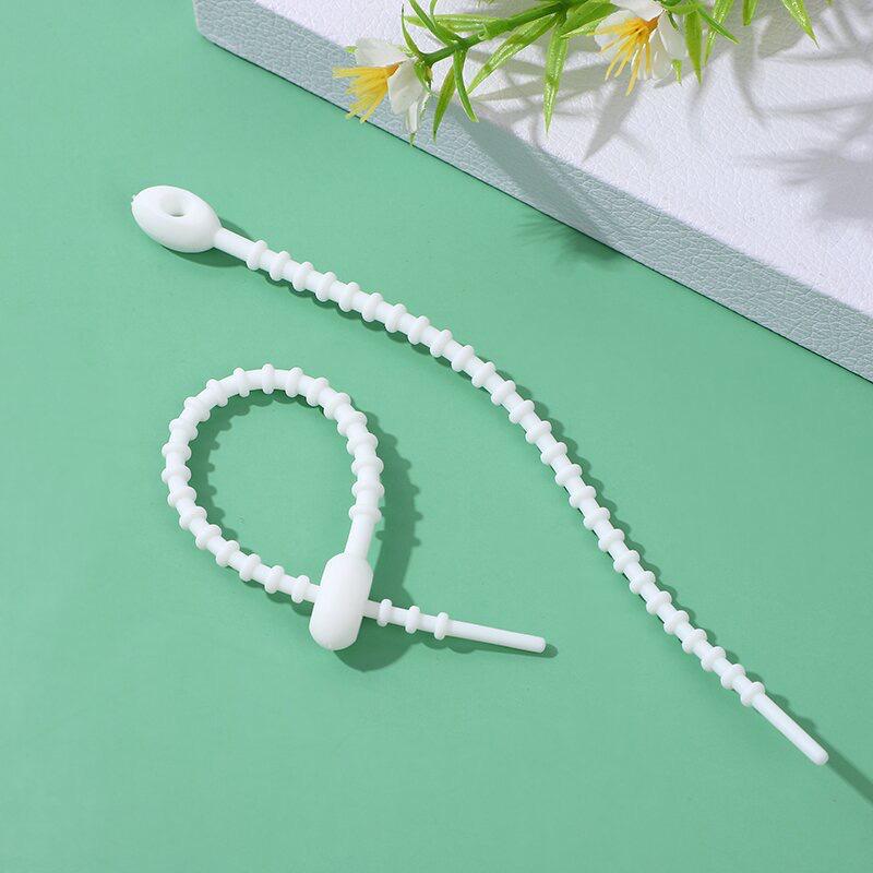 Colorful Self-Locking Silicone Cable Tie Keychain & Ornament Set